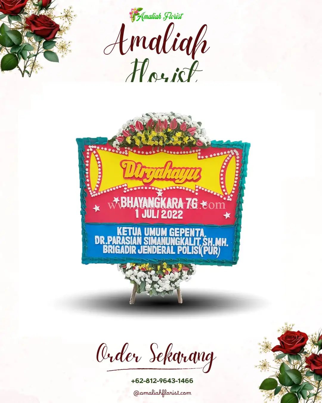 Papan Bunga HUT Ulang Tahun Minggirsari